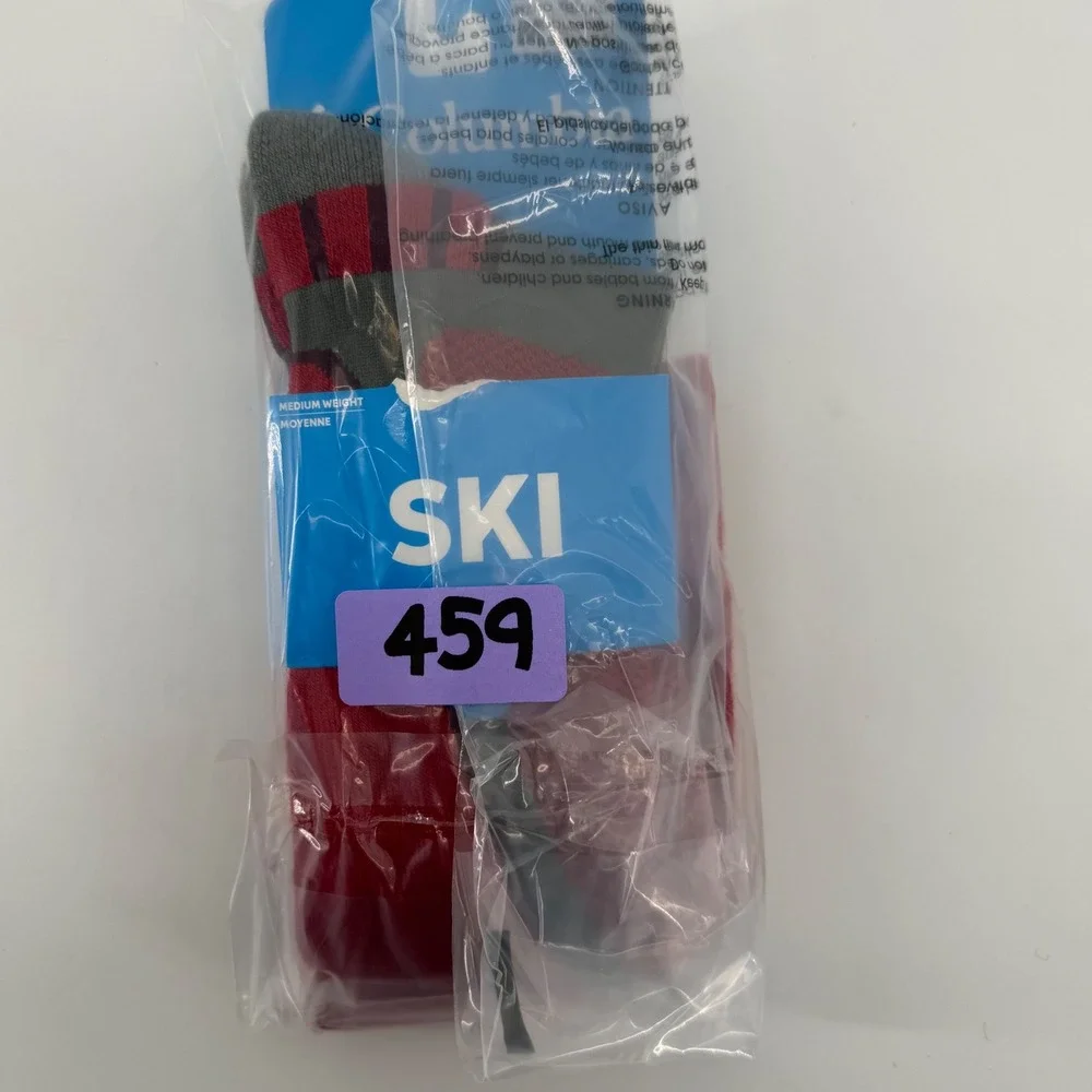 Columbia Mens Womens Ski Over-The-Calf Medium Weight‎ Wool Blend Socks Red M